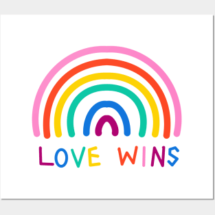 Love wins rainbow Posters and Art